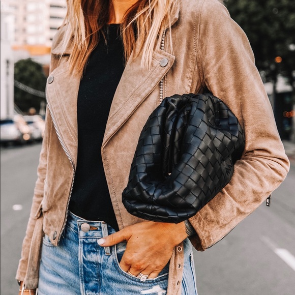 Leather Olive Green Dumpling Shoulder Clutch Pouch It Bag - Picture 9 of 11